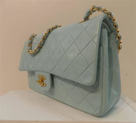 light blue chanel handbag|Chanel shoulder bag blue.